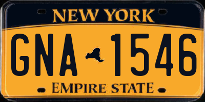 NY license plate GNA1546