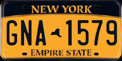 NY license plate GNA1579