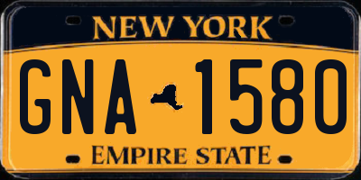 NY license plate GNA1580
