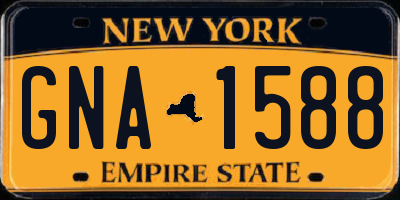 NY license plate GNA1588