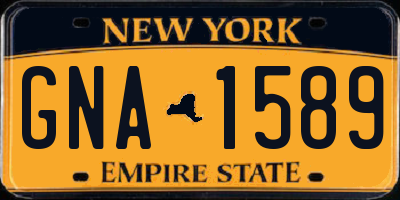 NY license plate GNA1589