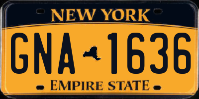 NY license plate GNA1636