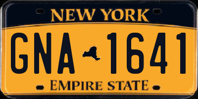 NY license plate GNA1641