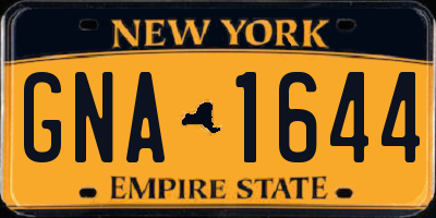 NY license plate GNA1644