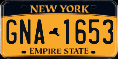 NY license plate GNA1653