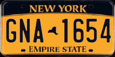 NY license plate GNA1654