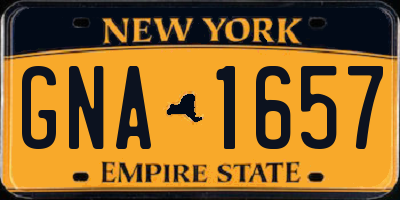 NY license plate GNA1657