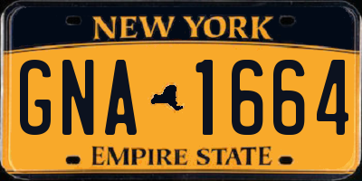 NY license plate GNA1664