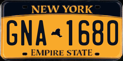 NY license plate GNA1680