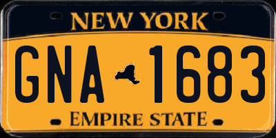 NY license plate GNA1683