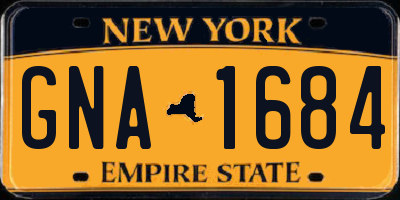 NY license plate GNA1684