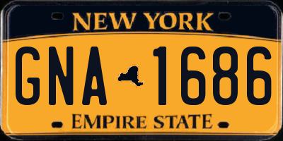 NY license plate GNA1686