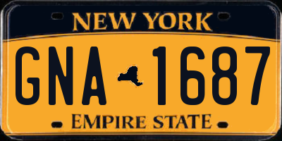 NY license plate GNA1687