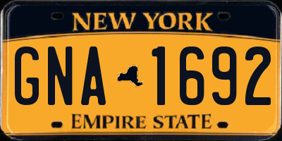 NY license plate GNA1692