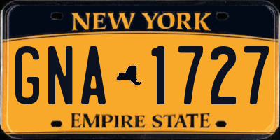 NY license plate GNA1727