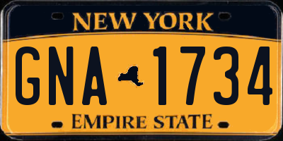NY license plate GNA1734