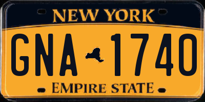 NY license plate GNA1740