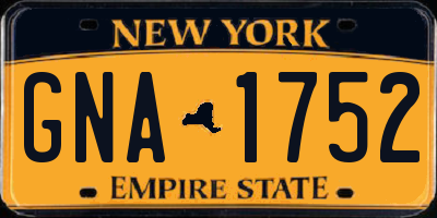 NY license plate GNA1752