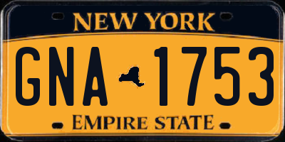 NY license plate GNA1753