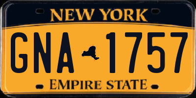 NY license plate GNA1757