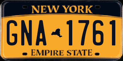 NY license plate GNA1761