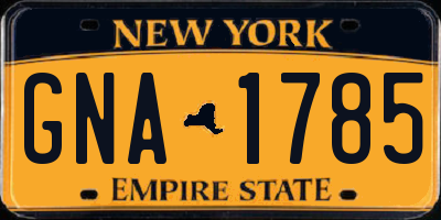NY license plate GNA1785