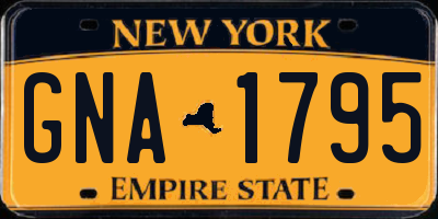 NY license plate GNA1795