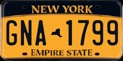 NY license plate GNA1799