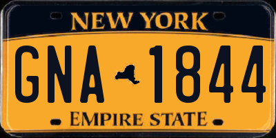 NY license plate GNA1844