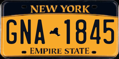 NY license plate GNA1845