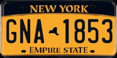 NY license plate GNA1853