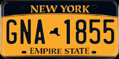 NY license plate GNA1855