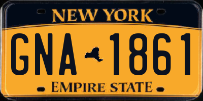 NY license plate GNA1861