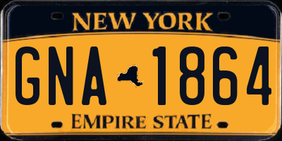 NY license plate GNA1864