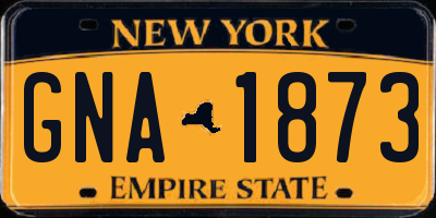 NY license plate GNA1873