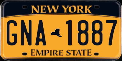 NY license plate GNA1887