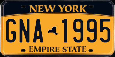 NY license plate GNA1995