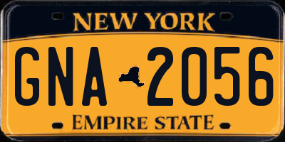 NY license plate GNA2056