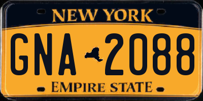 NY license plate GNA2088
