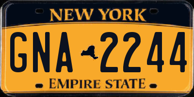 NY license plate GNA2244