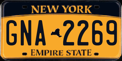 NY license plate GNA2269