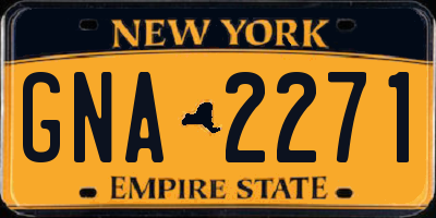 NY license plate GNA2271