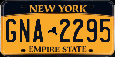 NY license plate GNA2295