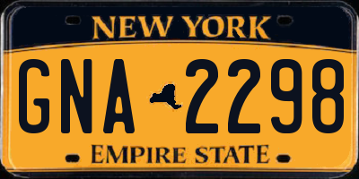 NY license plate GNA2298