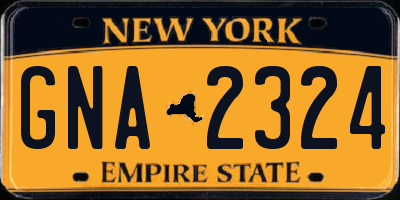 NY license plate GNA2324