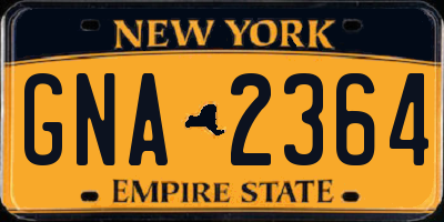 NY license plate GNA2364