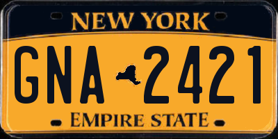 NY license plate GNA2421