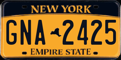 NY license plate GNA2425