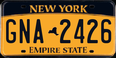 NY license plate GNA2426