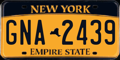 NY license plate GNA2439
